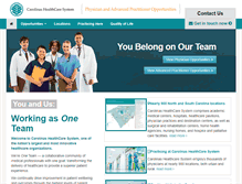 Tablet Screenshot of choosecarolinashealthcare.org